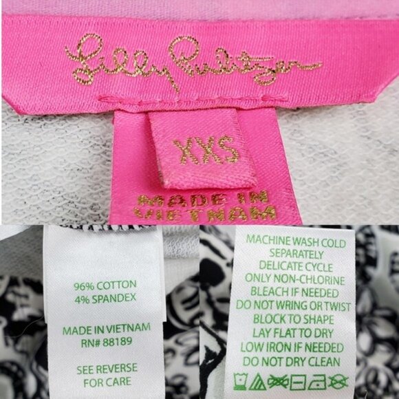 Lilly Pulitzer Womens Black Onyx With A Twist Captain Popover Dress Size XXS - Picture 10 of 10